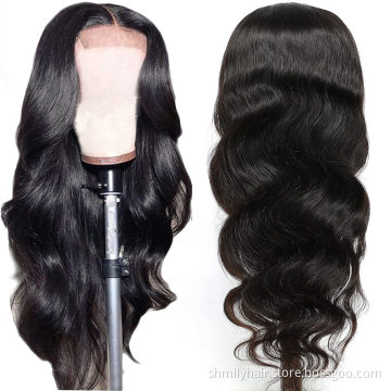 10A High Quality Virgin Cuticle Aligned Double Drawn Brazilian Real 100% Human Hair Lace Front Wig Raw Indian Lace Closure Wig